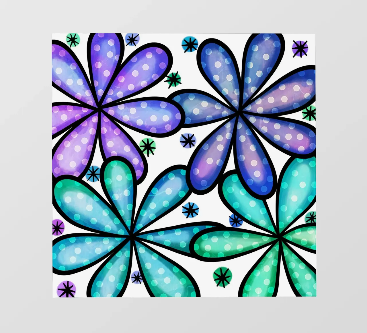 Margherite Inky Pop pellicola backlit da Botanical Pattern House