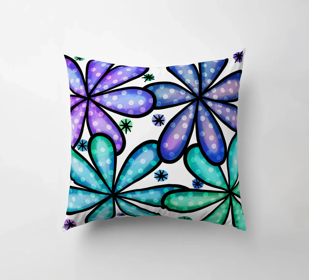 Margherite Inky Pop cuscino da Botanical Pattern House