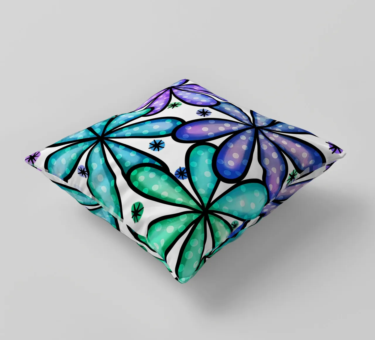 Margherite Inky Pop cuscino da Botanical Pattern House