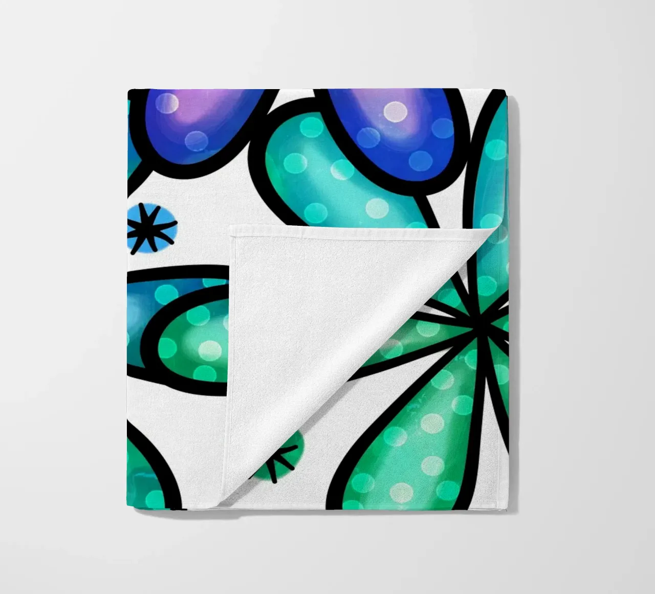 Inky Pop Daisies beach towel by Botanical Pattern House