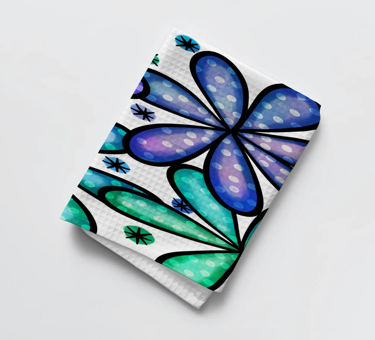 Margherite Inky Pop canovaccio da cucina da Botanical Pattern House