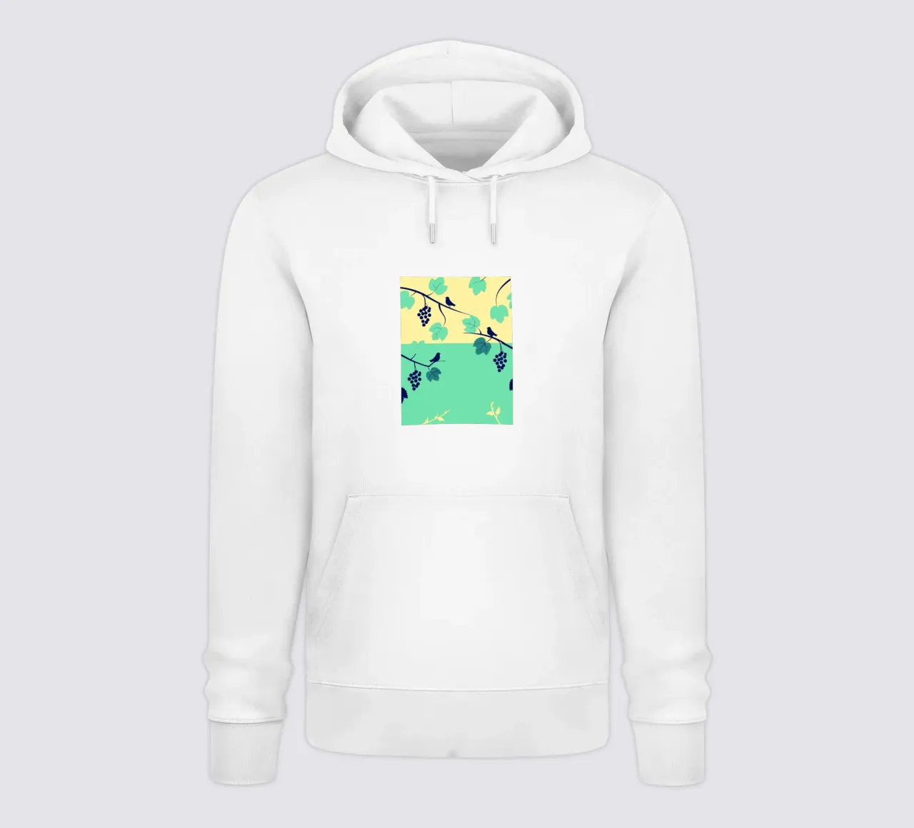 Albero dell'uva e uccello felpa con cappuccio da TODAY'S SHOP