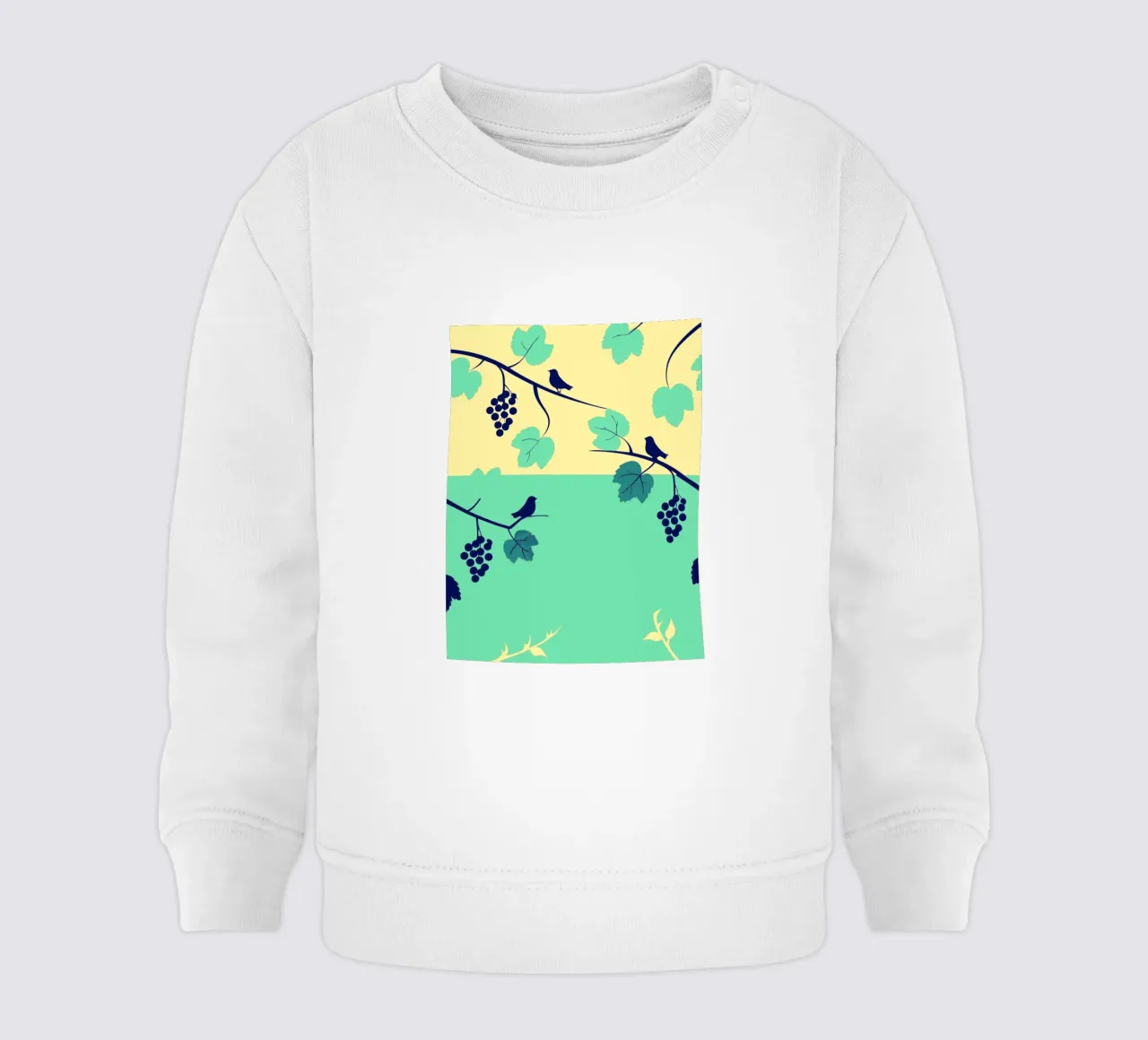 Albero dell'uva e uccello felpa neonato da TODAY'S SHOP