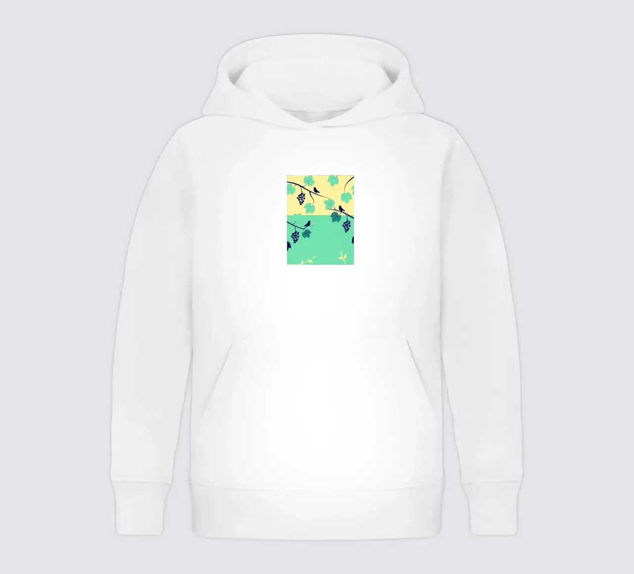 Albero dell'uva e uccello felpa bambino con cappuccio da TODAY'S SHOP