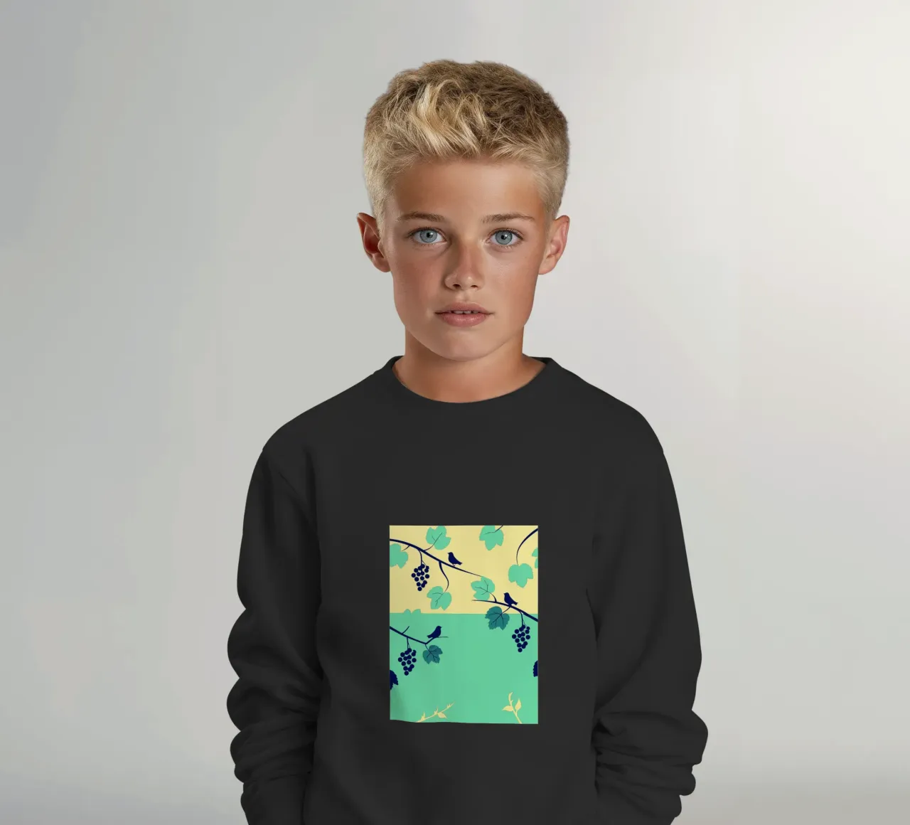 Albero dell'uva e uccello felpa bambino da TODAY'S SHOP