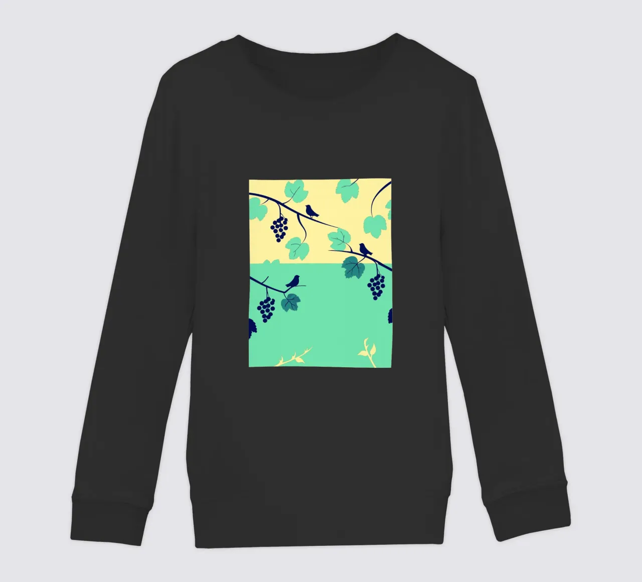 Albero dell'uva e uccello felpa bambino da TODAY'S SHOP