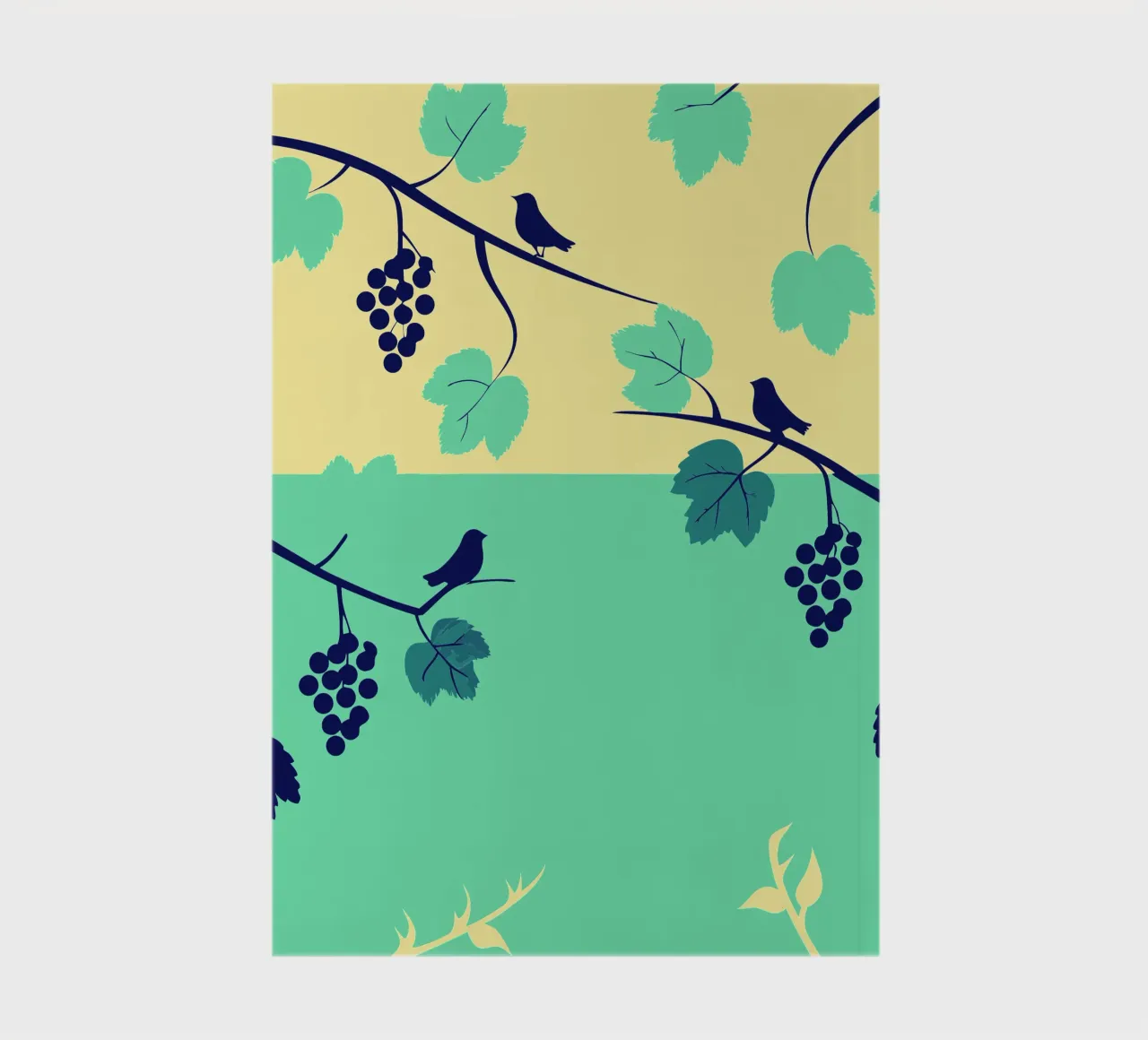 Grape Tree And Bird notebook by TODAY'S SHOP
