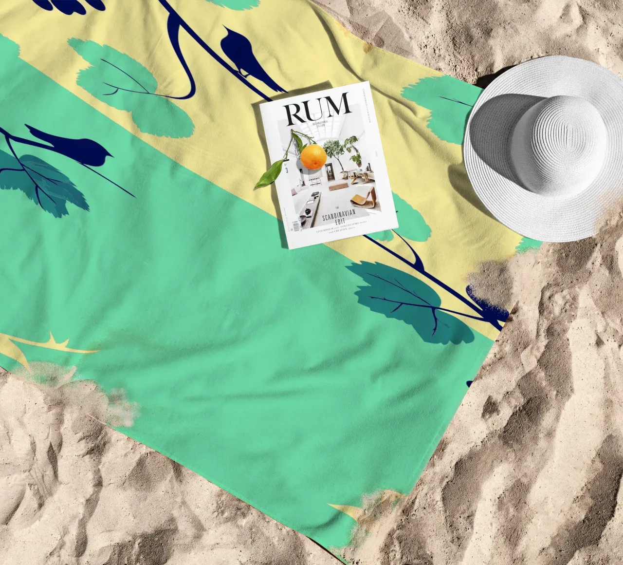 Albero dell'uva e uccello telo mare da TODAY'S SHOP