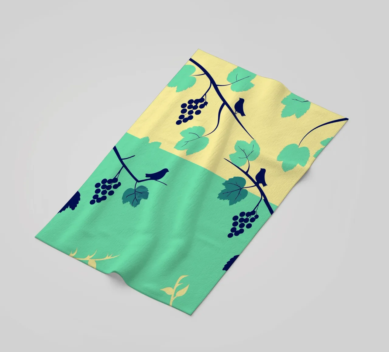 Albero dell'uva e uccello telo mare da TODAY'S SHOP