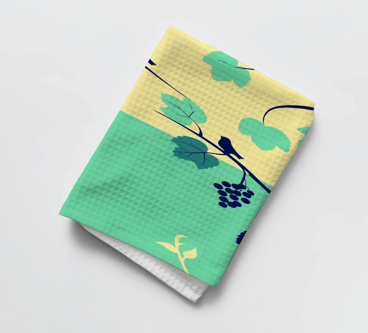 Albero dell'uva e uccello canovaccio da cucina da TODAY'S SHOP