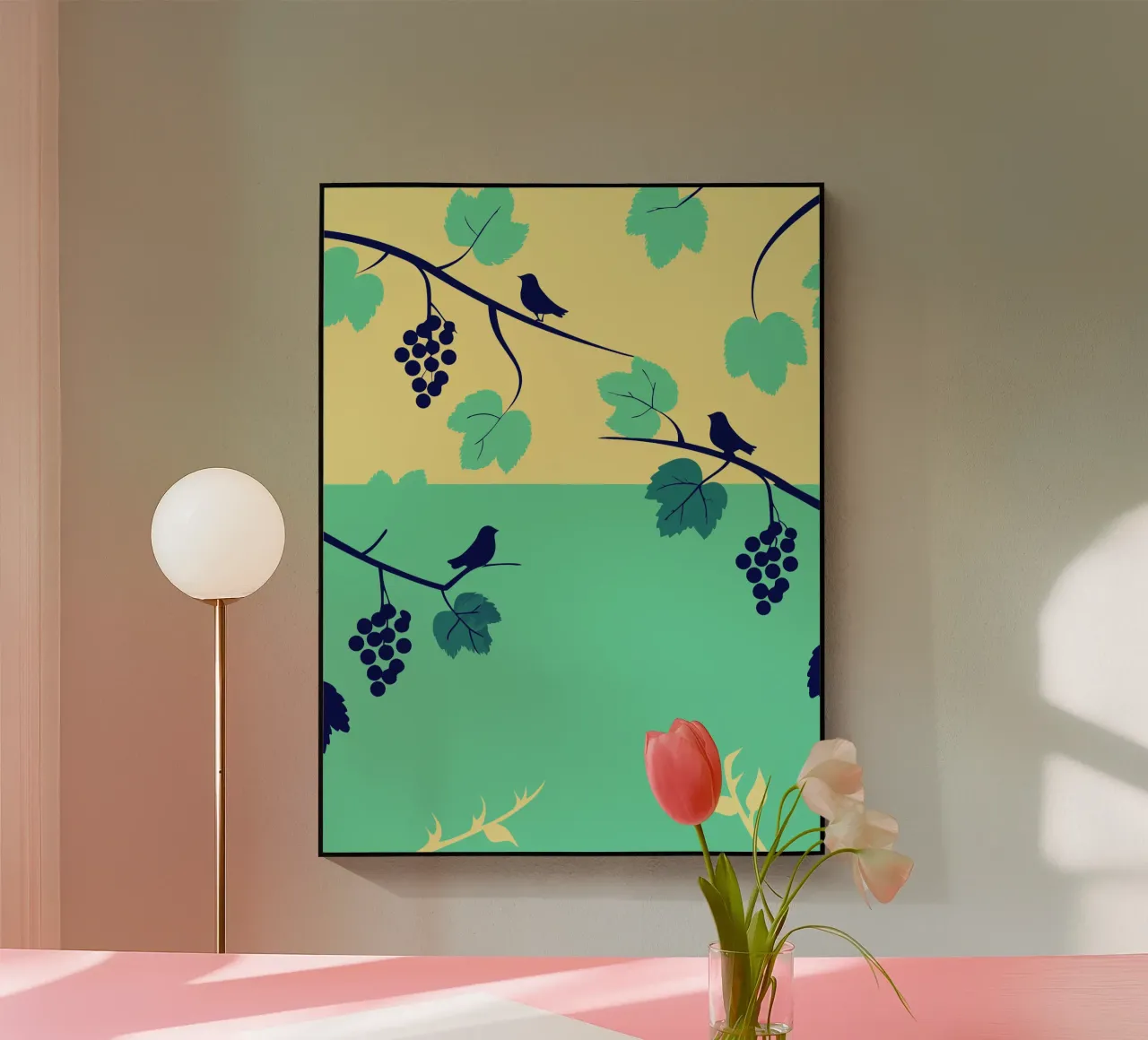 Albero dell'uva e uccello plexiglass da TODAY'S SHOP