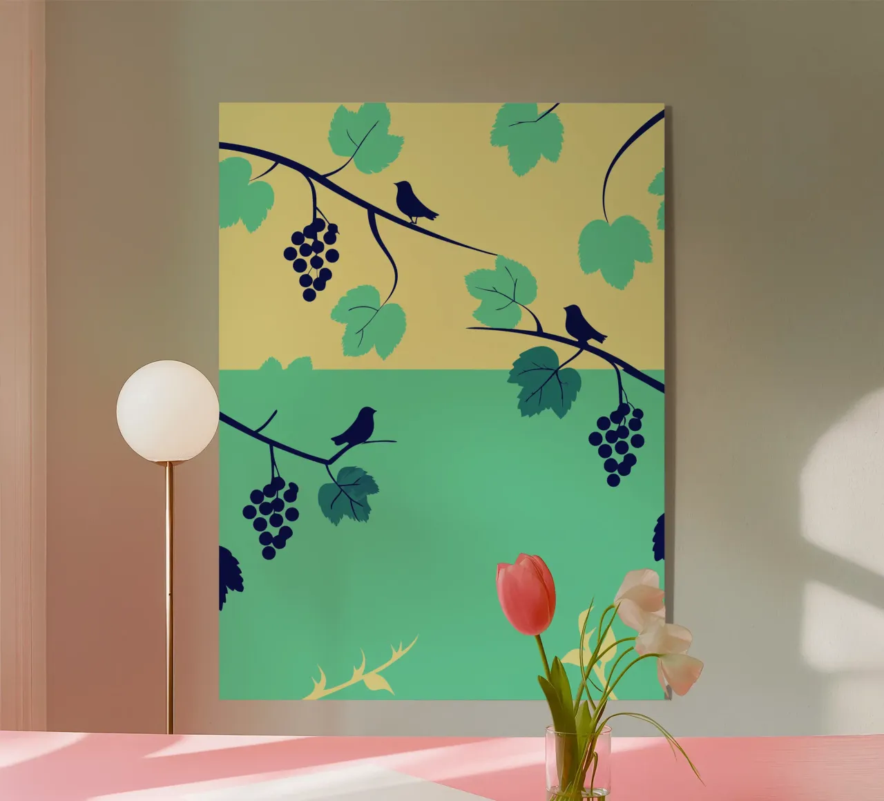 Albero dell'uva e uccello plexiglass da TODAY'S SHOP