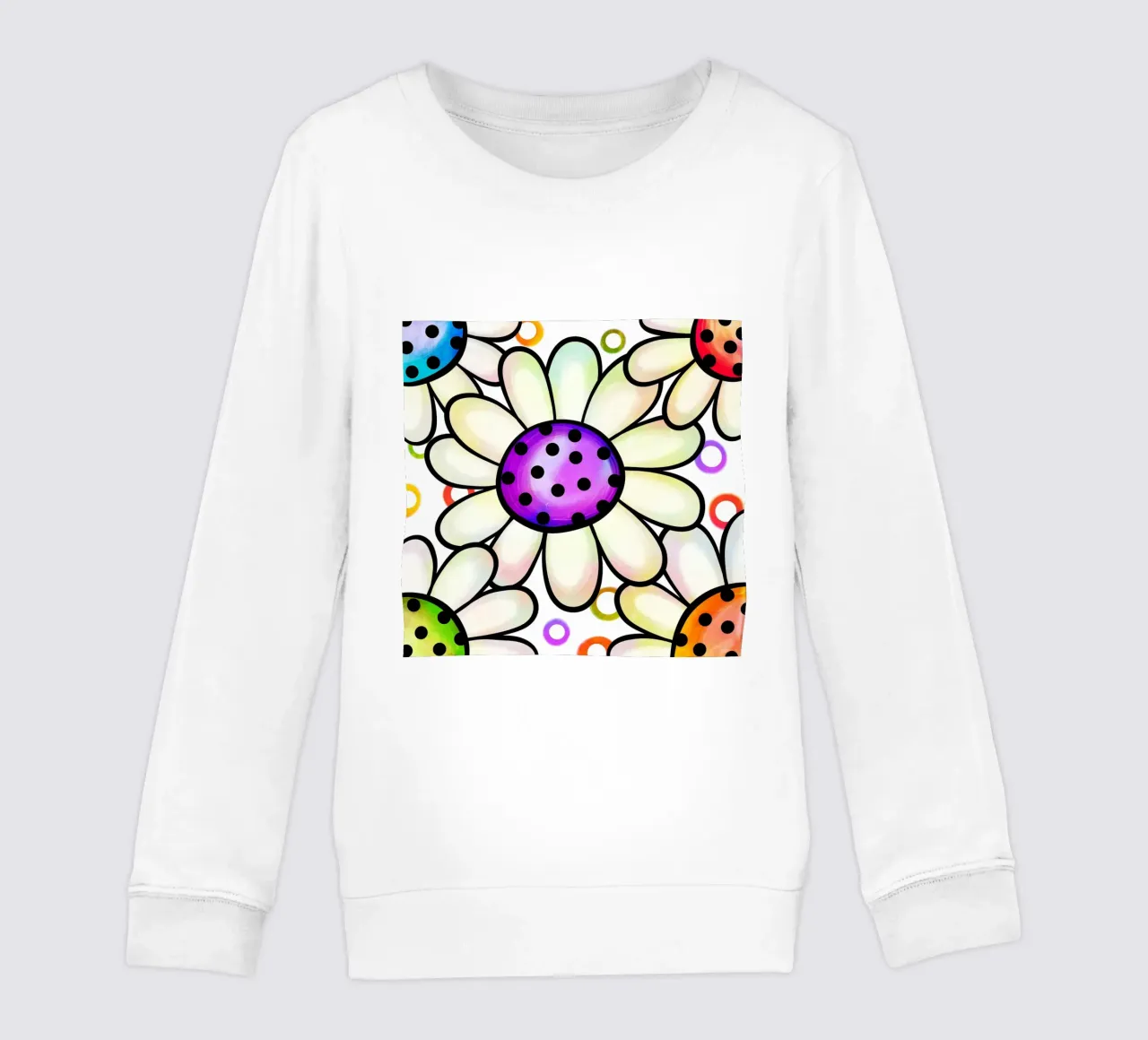 Margherite Inky Pop felpa bambino da Botanical Pattern House