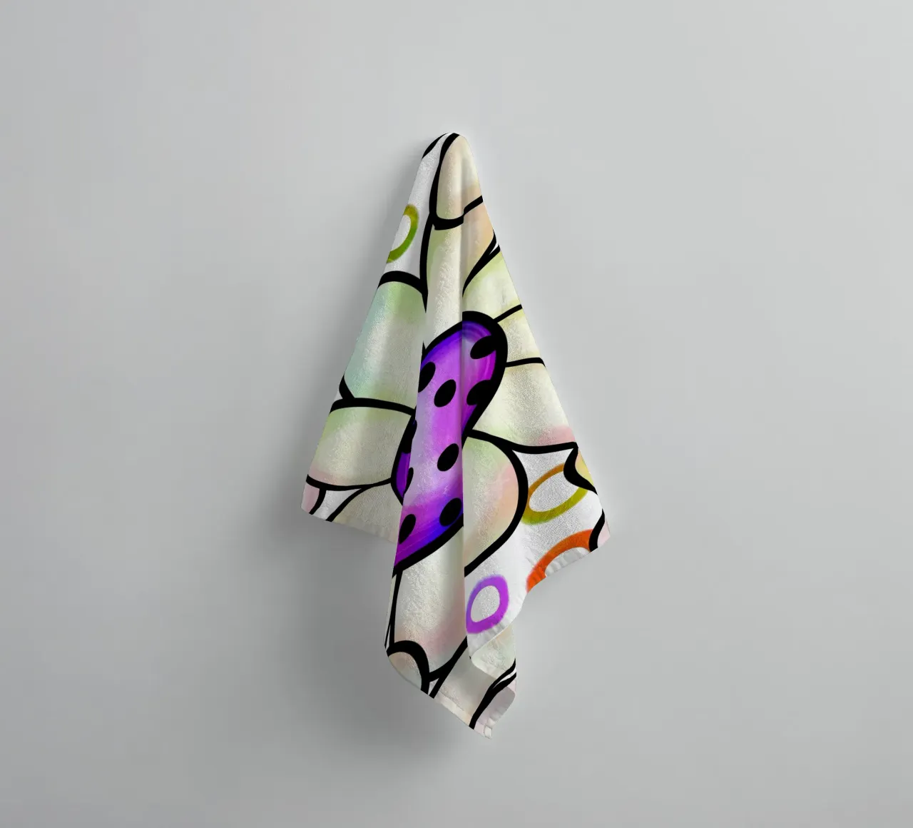 Margherite Inky Pop asciugamano da bagno da Botanical Pattern House