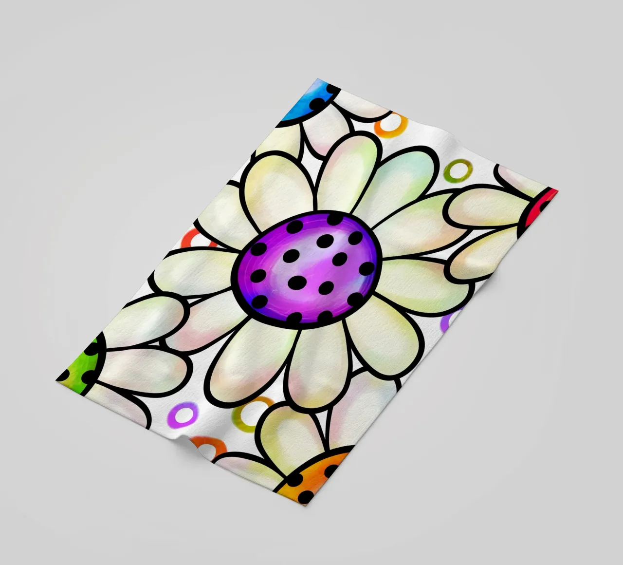 Margherite Inky Pop telo mare da Botanical Pattern House