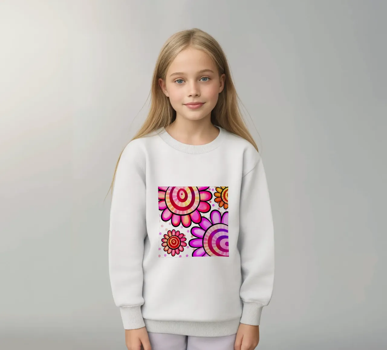 Margherite Inky Pop felpa bambino da Botanical Pattern House