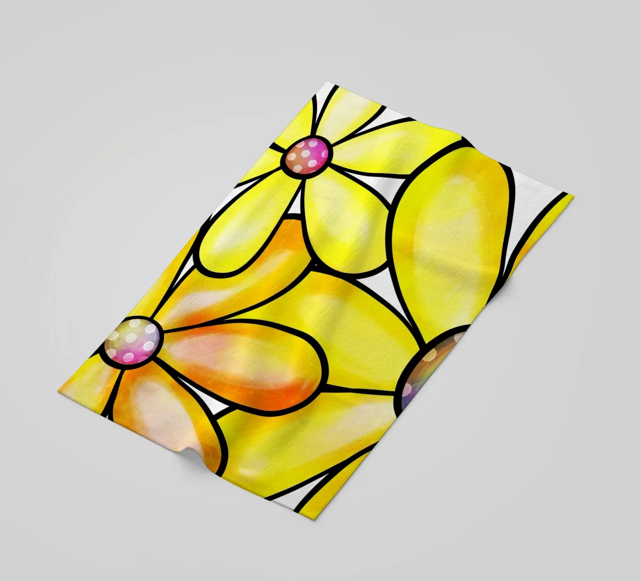Margherite Inky Pop telo mare da Botanical Pattern House