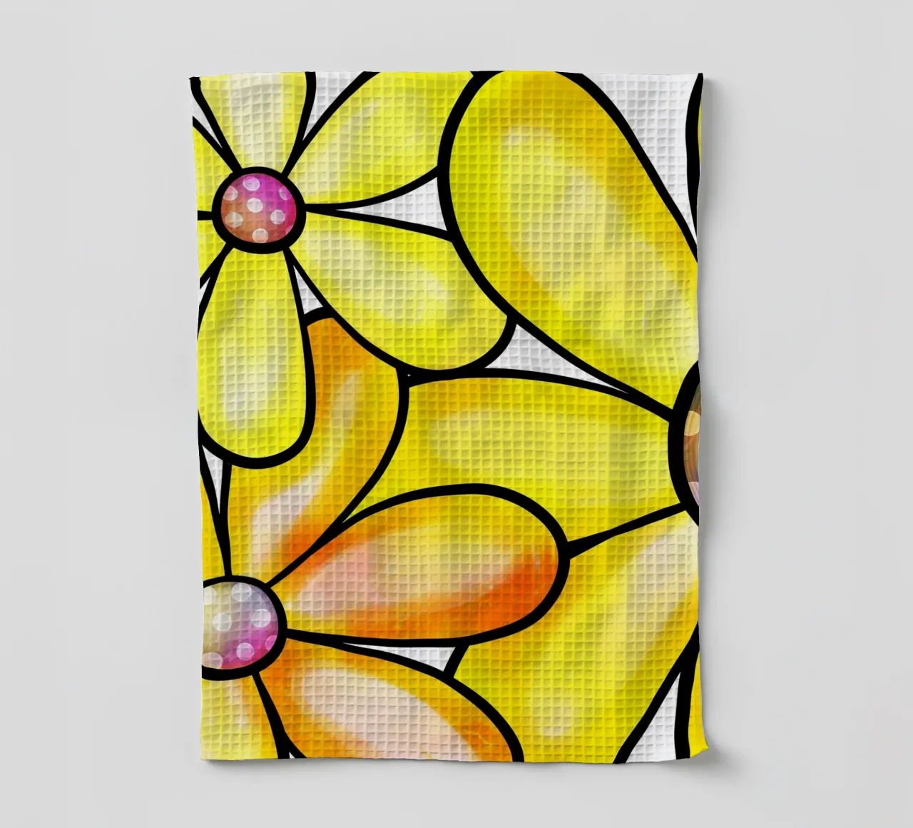 Margherite Inky Pop canovaccio da cucina da Botanical Pattern House