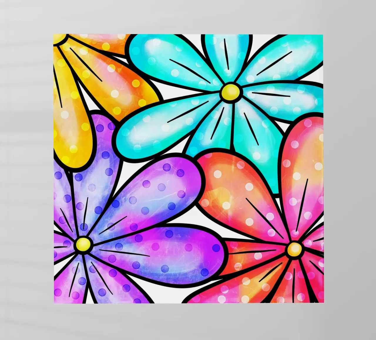 Margherite Inky Pop pellicola backlit da Botanical Pattern House