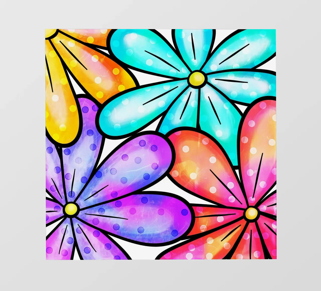 Margherite Inky Pop pellicola backlit da Botanical Pattern House