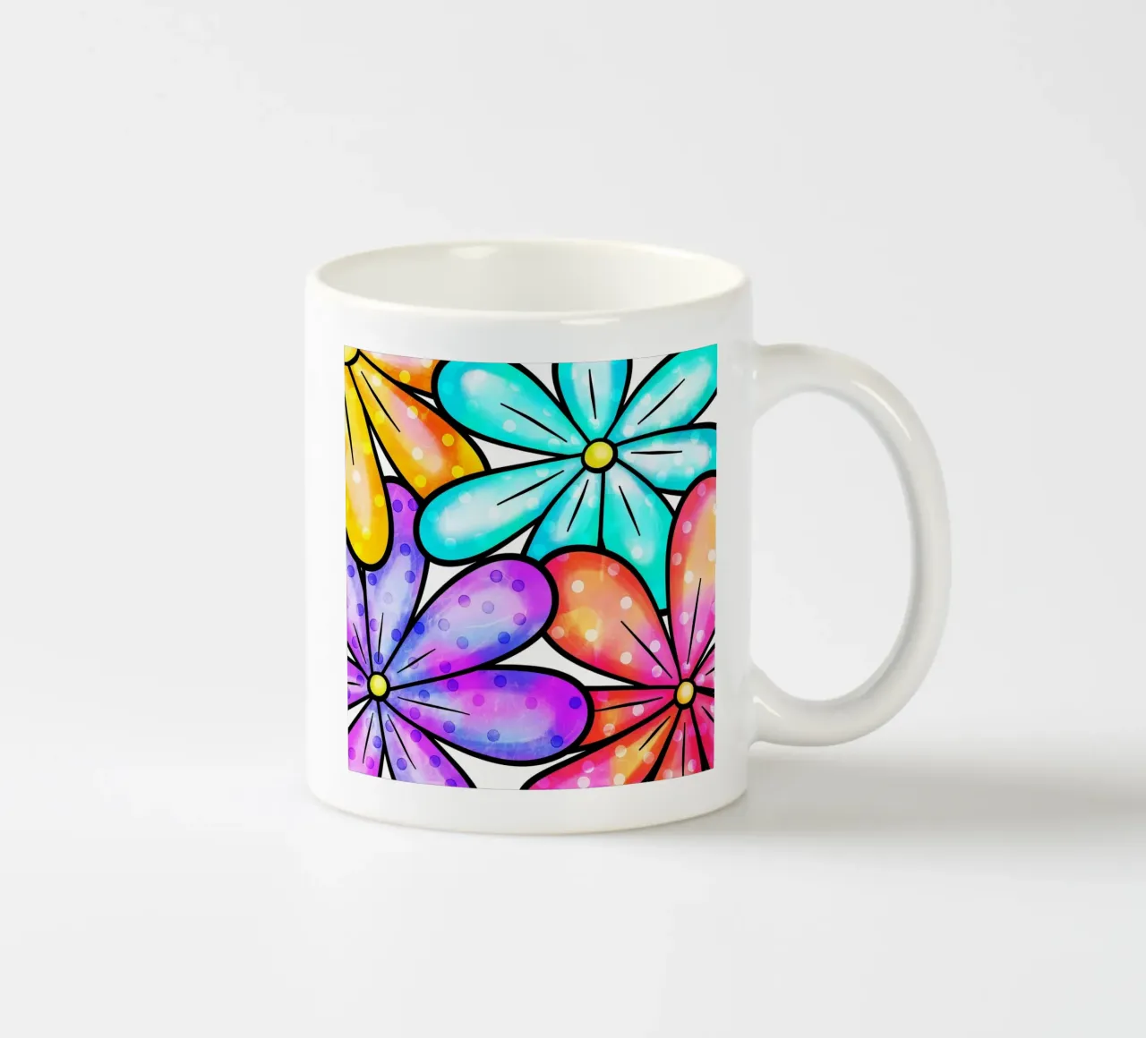 Margherite Inky Pop tazza in ceramica da Botanical Pattern House