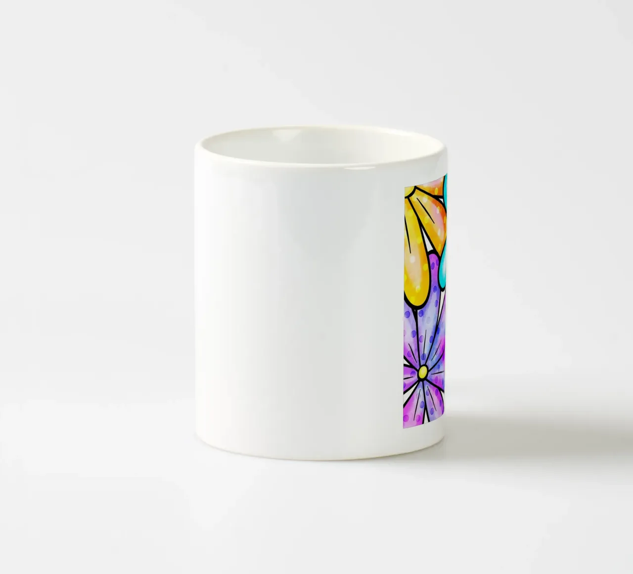 Margherite Inky Pop tazza in ceramica da Botanical Pattern House