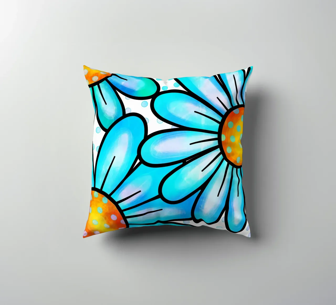 Margherite Inky Pop cuscino da Botanical Pattern House