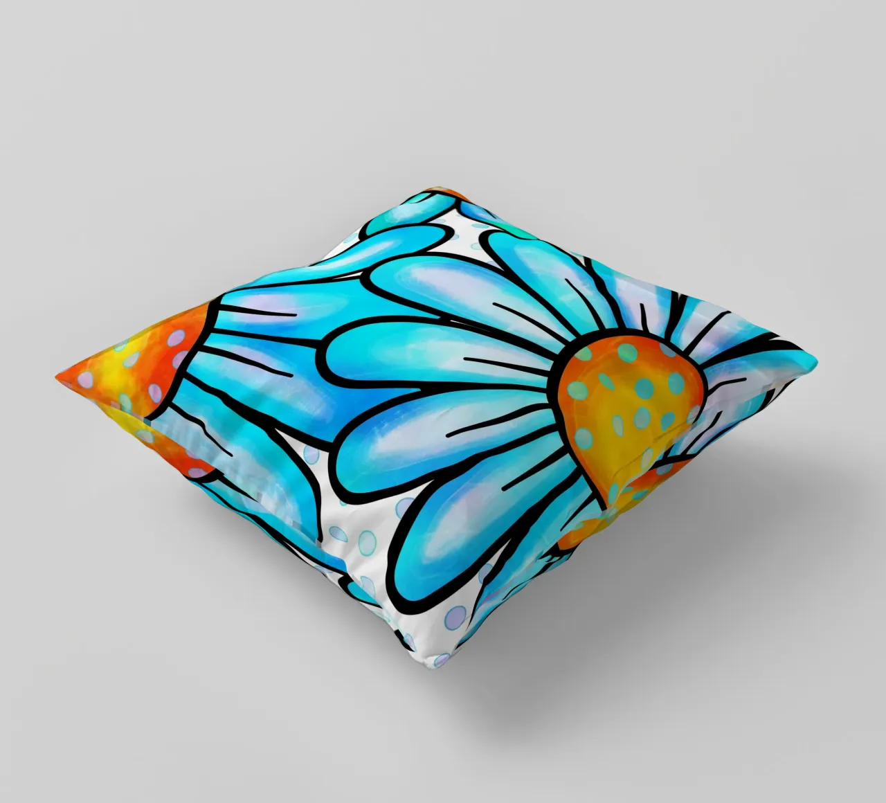 Margherite Inky Pop cuscino da Botanical Pattern House