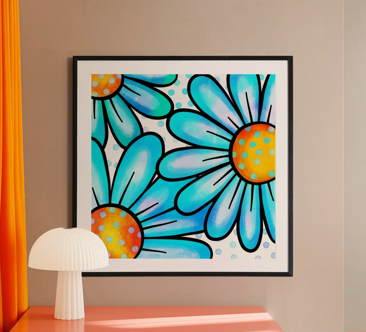 Inky Pop Daisies hahnemühle by Botanical Pattern House