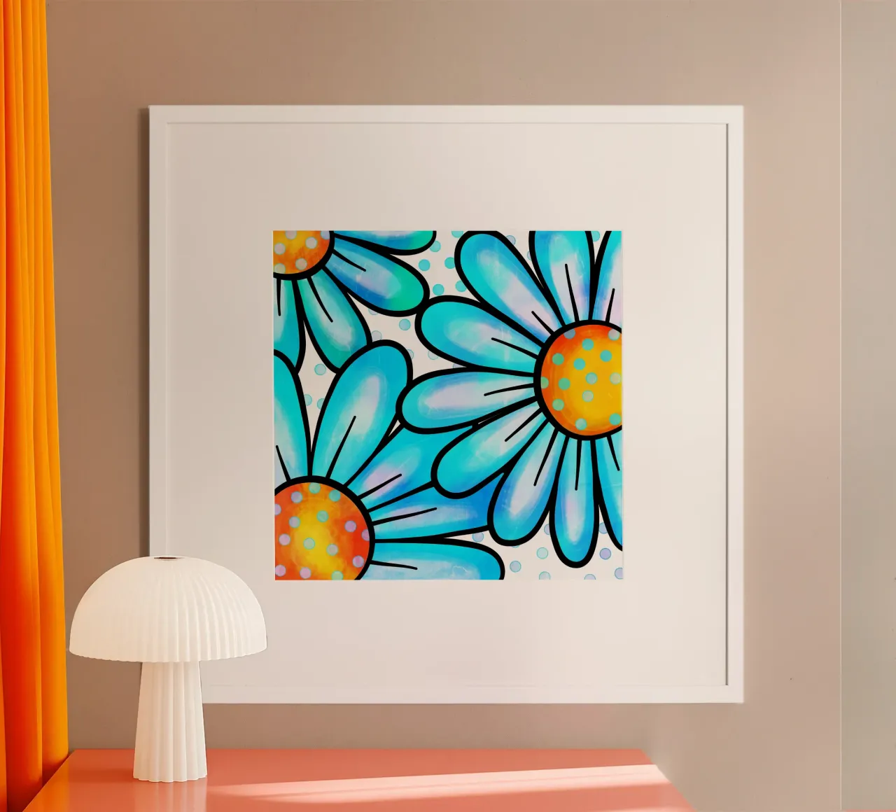 Inky Pop Daisies hahnemühle by Botanical Pattern House