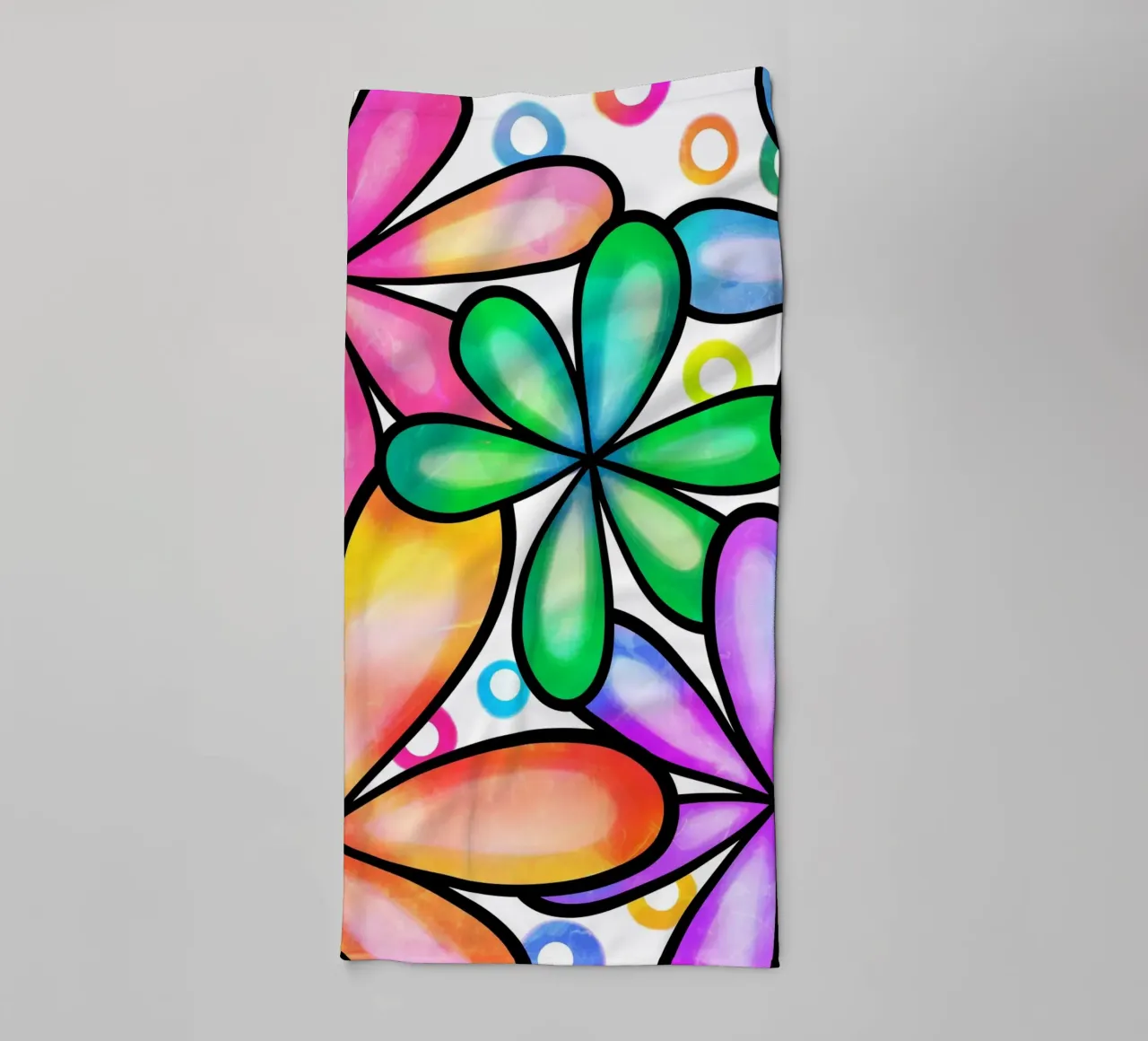 Inky Pop Daisies towel by Botanical Pattern House