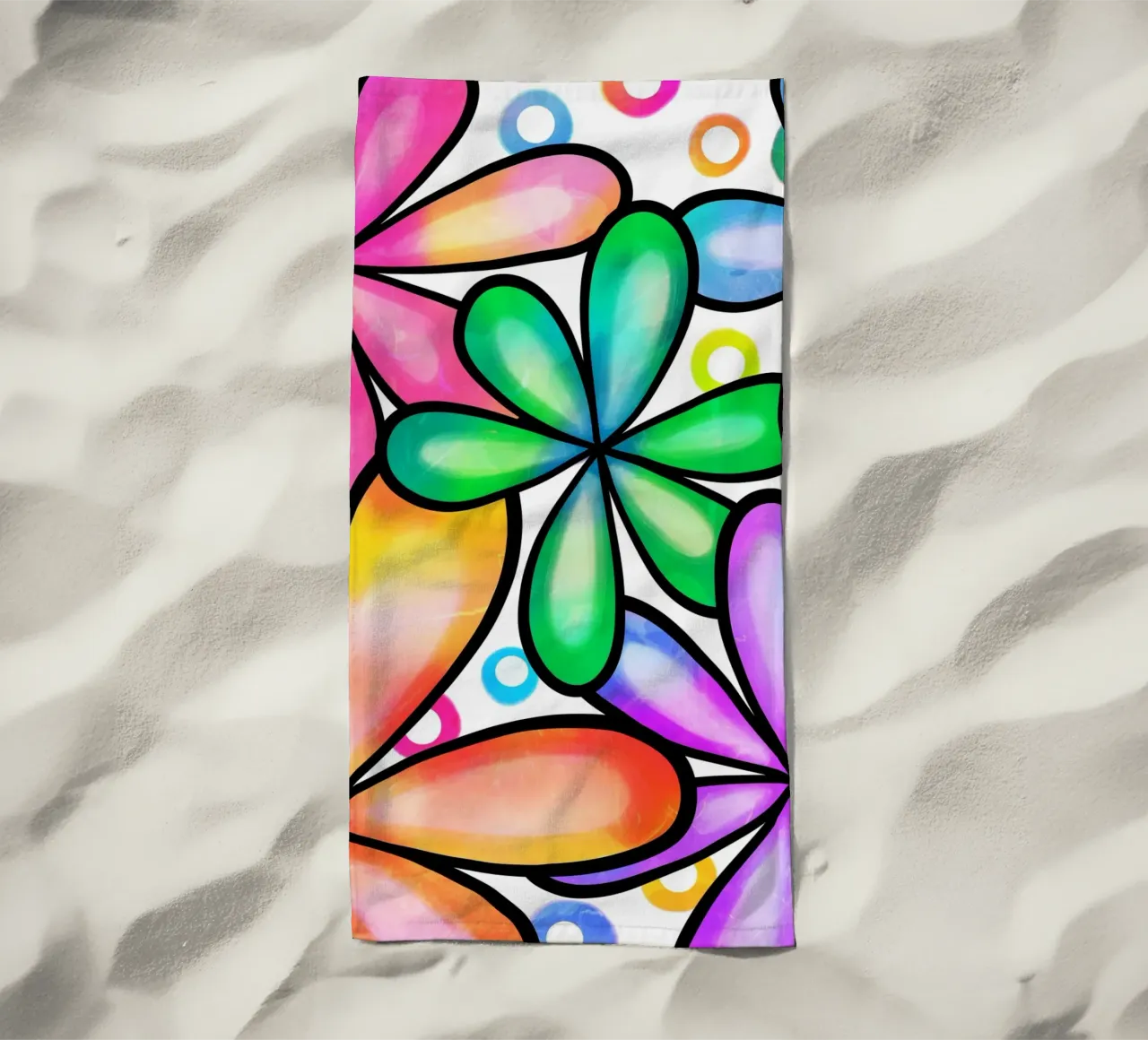 Margherite Inky Pop telo mare da Botanical Pattern House