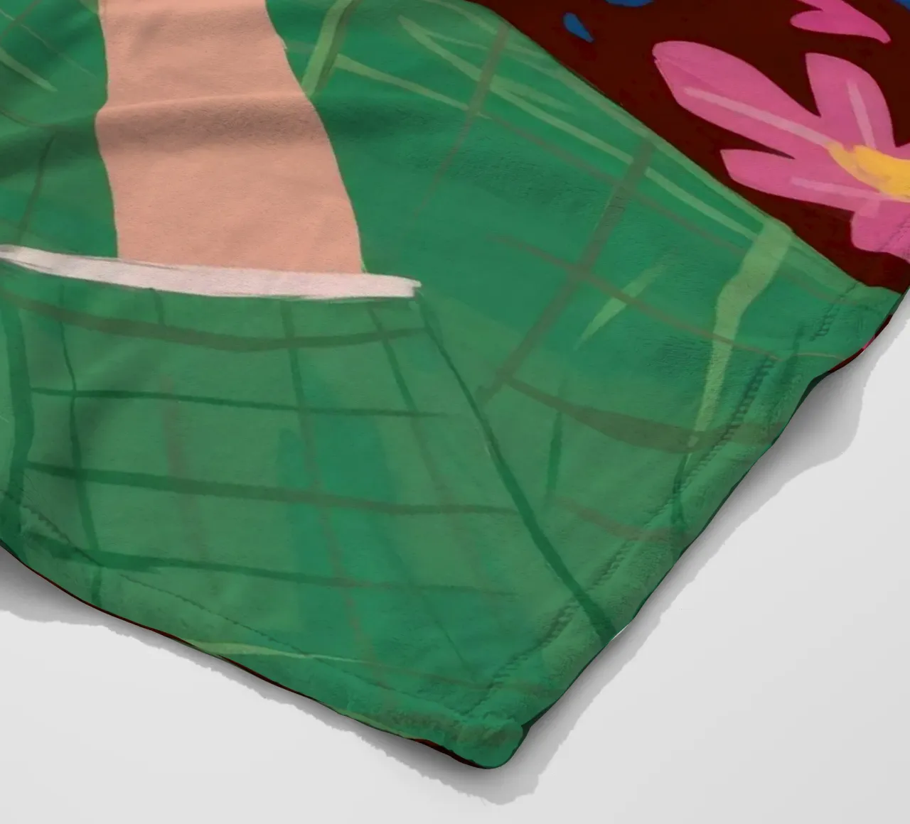 Riverbero floreale coperta in pile da Petal Canvas