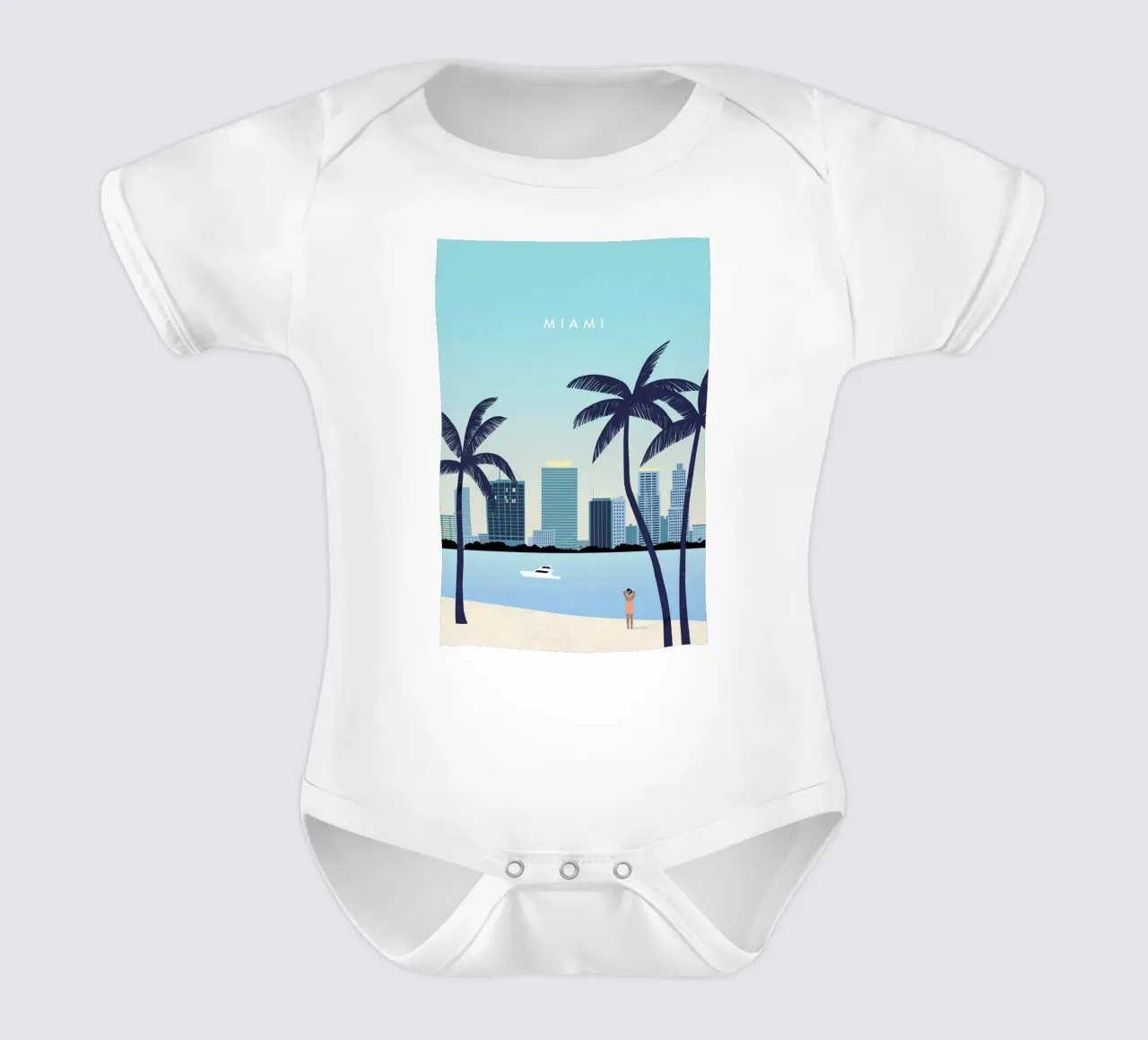 Miami short-sleeve baby romper by Katinka Reinke