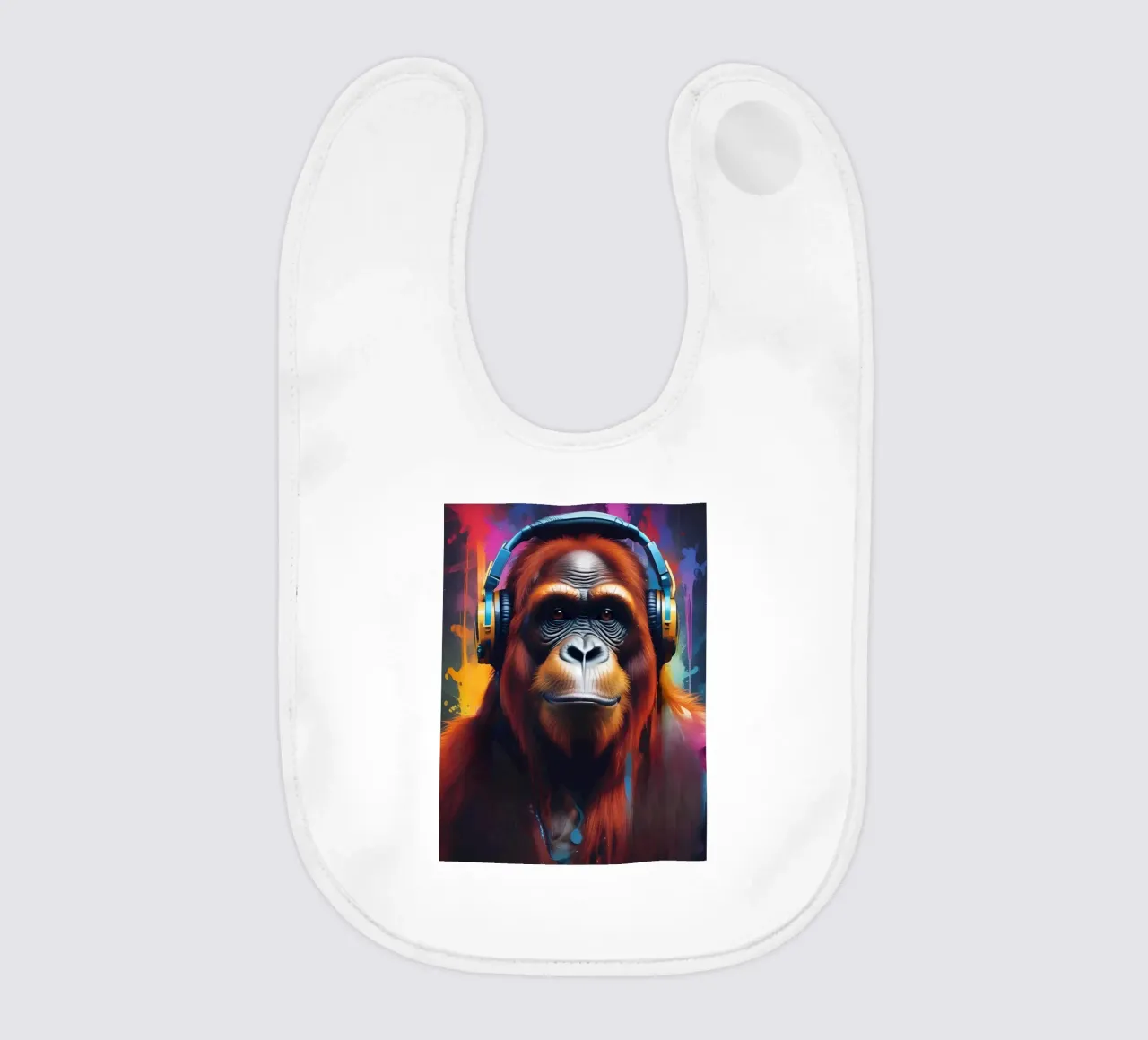 Orangutan meloman baby bib by MakArena