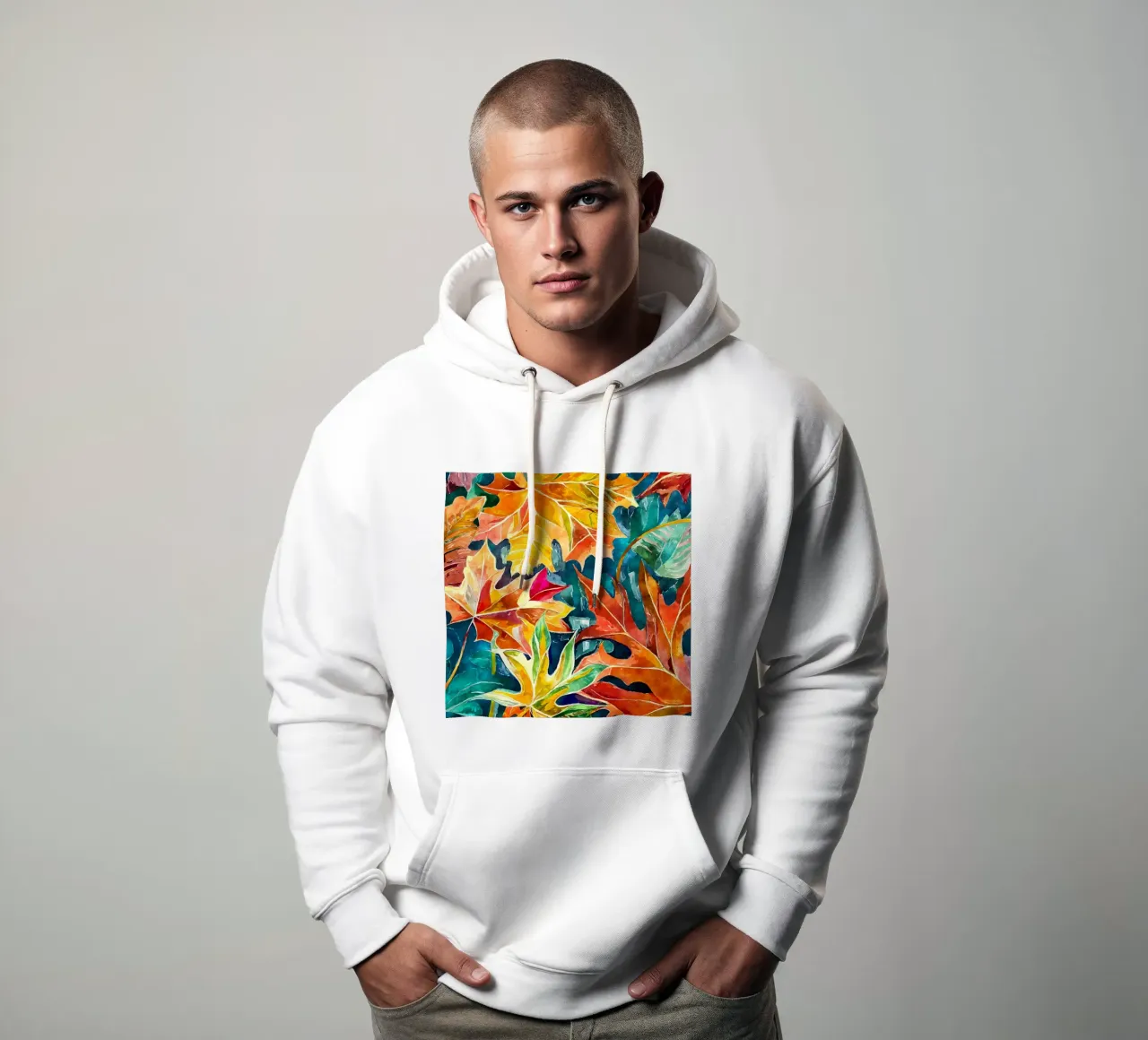 Vortice d'autunno felpa con cappuccio da Botanical Pattern House