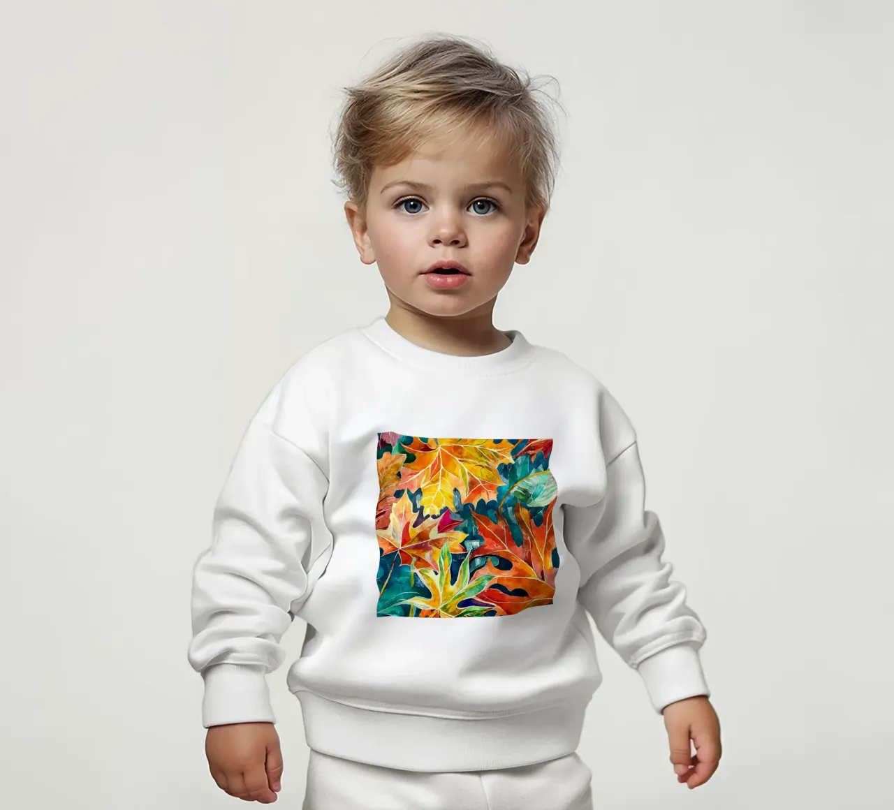 Autumn Whirl baby sweatshirt by Botanical Pattern House