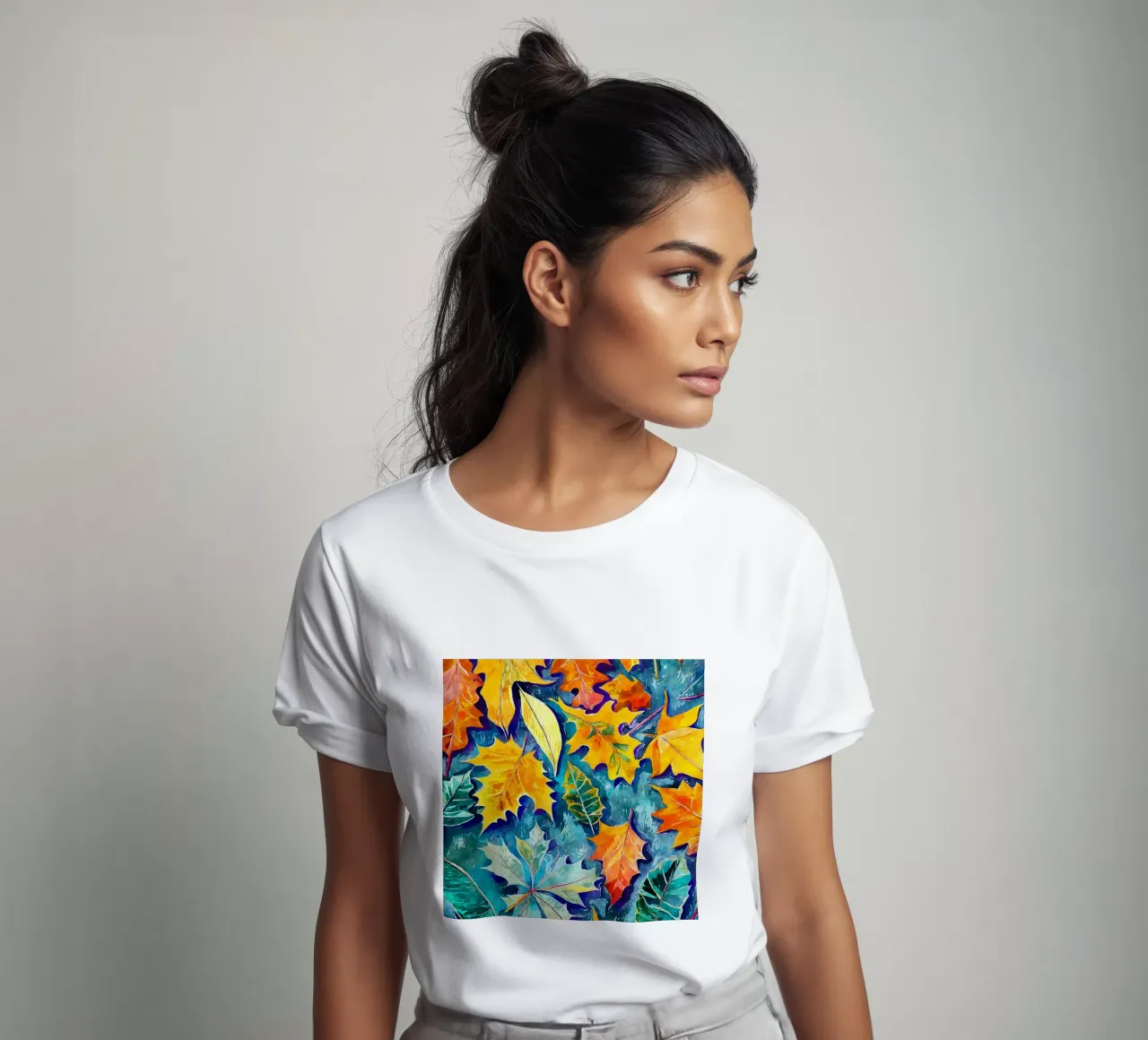Vortice d'autunno t-shirt da Botanical Pattern House