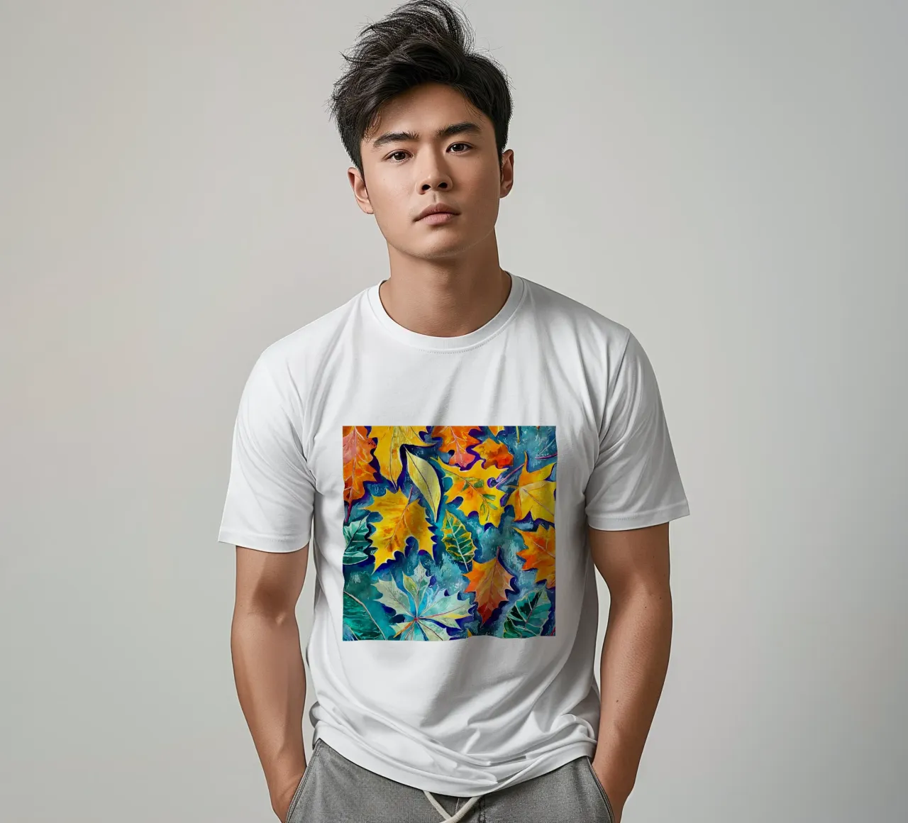 Vortice d'autunno t-shirt da Botanical Pattern House