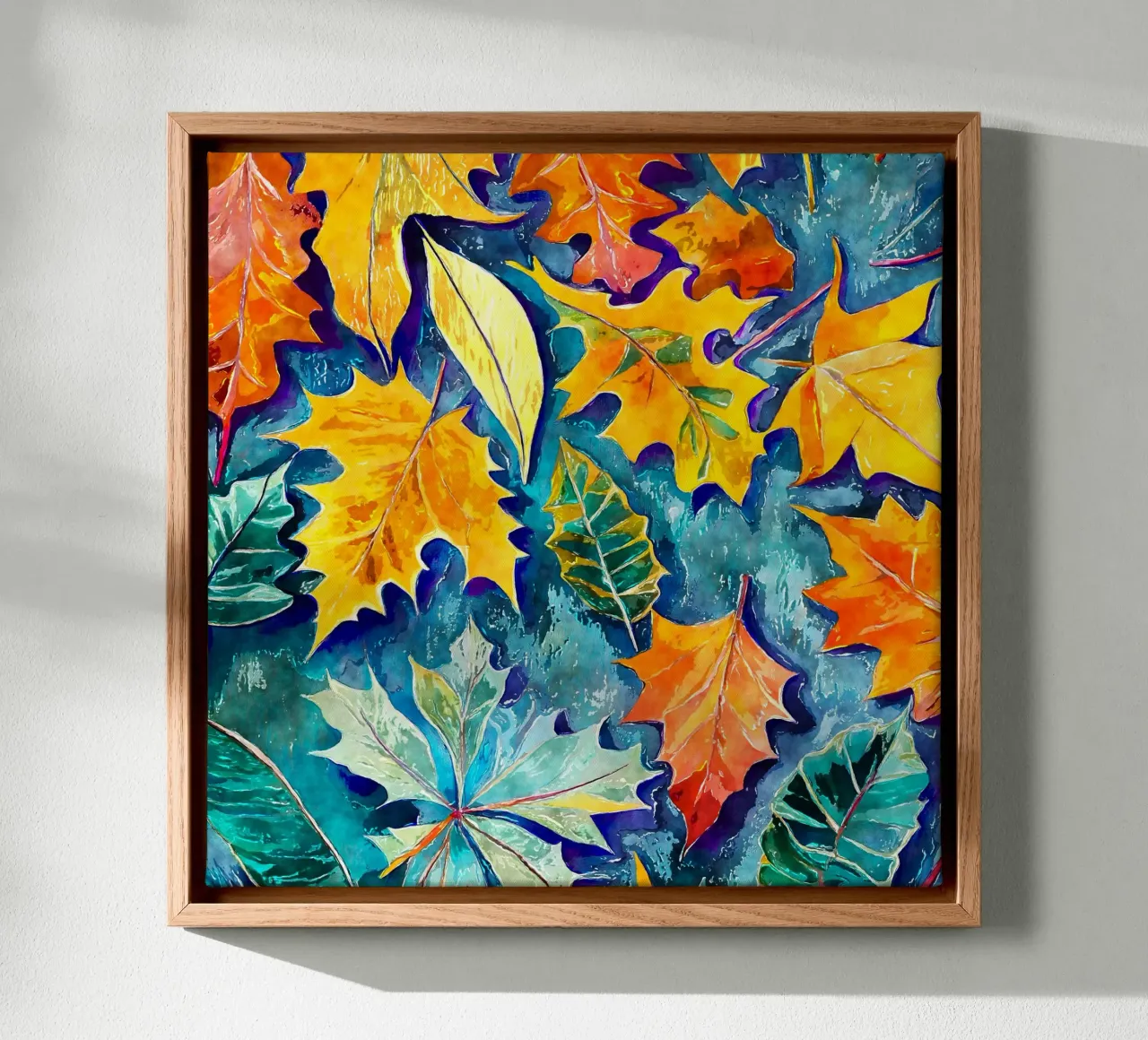 Vortice d'autunno tela con Cornice a cassetta da Botanical Pattern House
