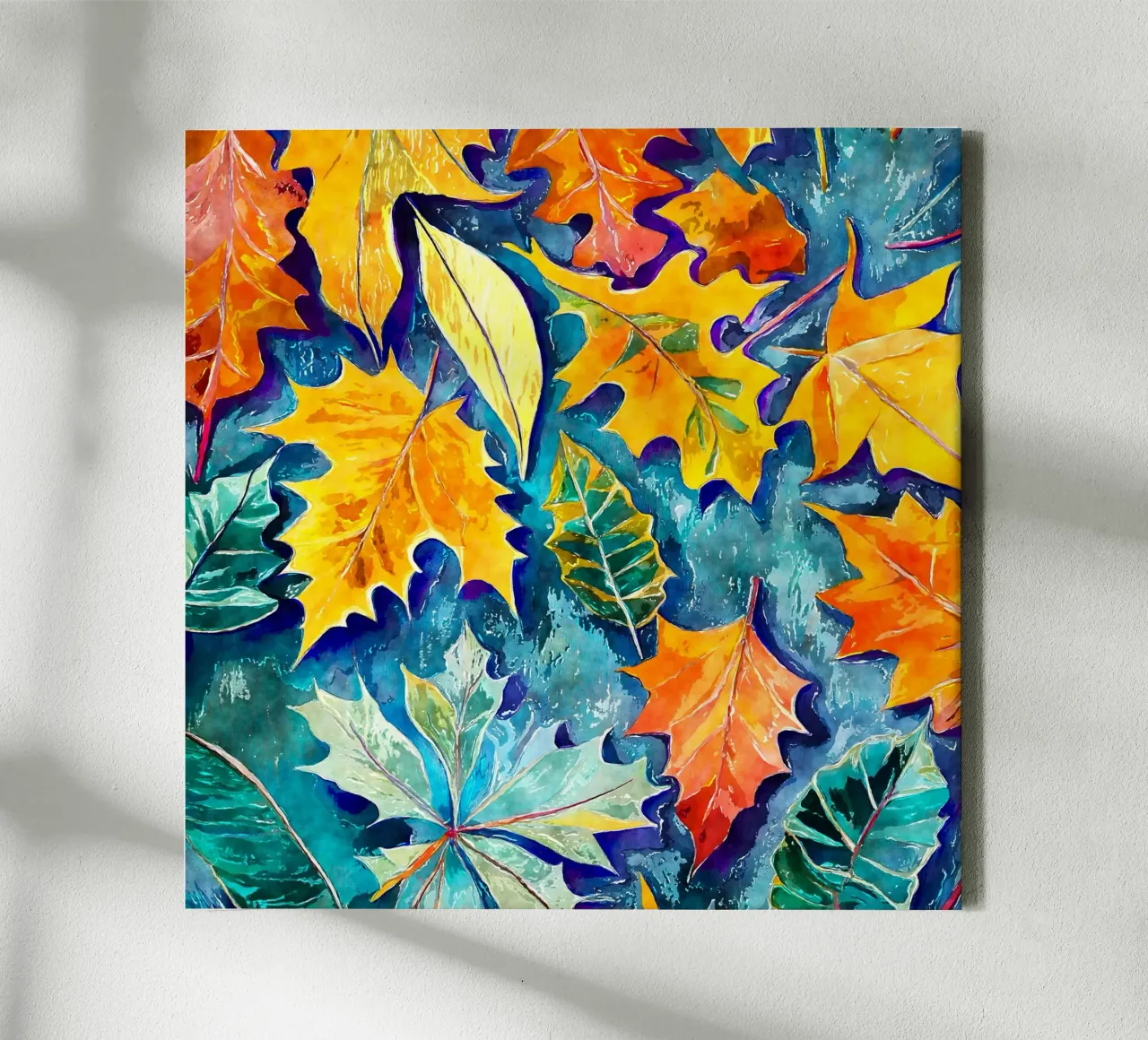 Vortice d'autunno tela con Cornice a cassetta da Botanical Pattern House