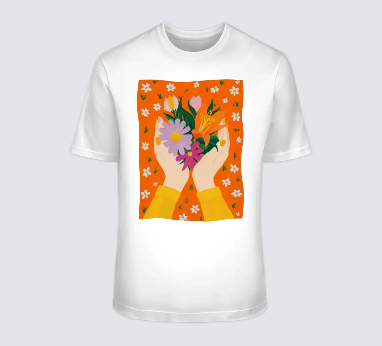 Mani dell'amore floreale t-shirt da Petal Canvas
