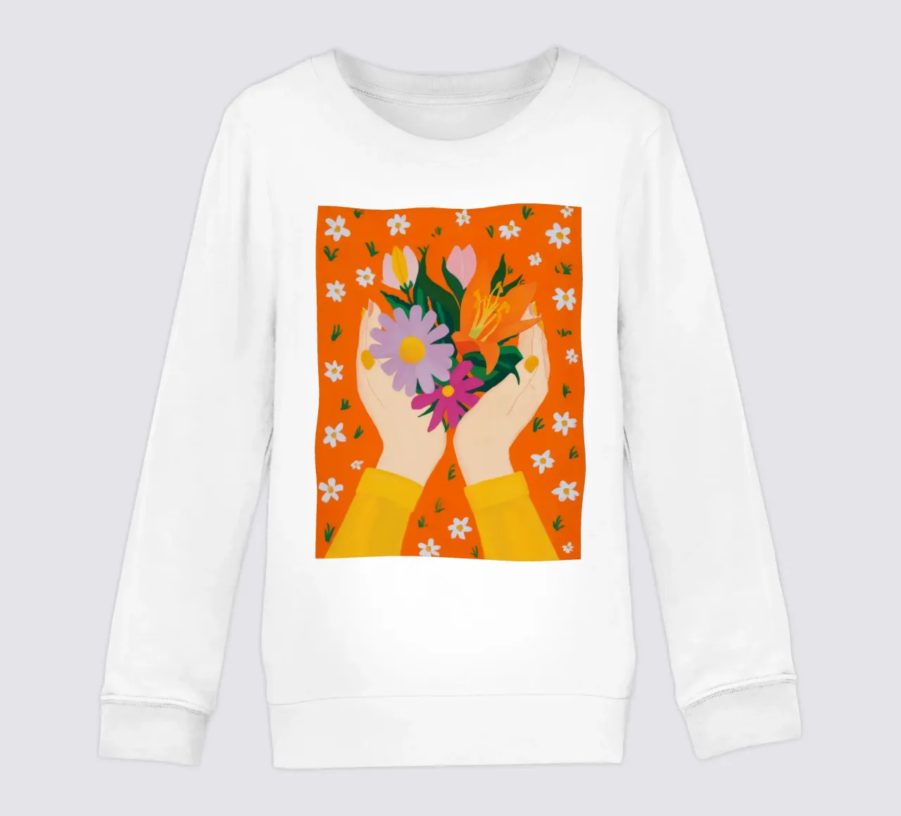 Mani dell'amore floreale felpa bambino da Petal Canvas
