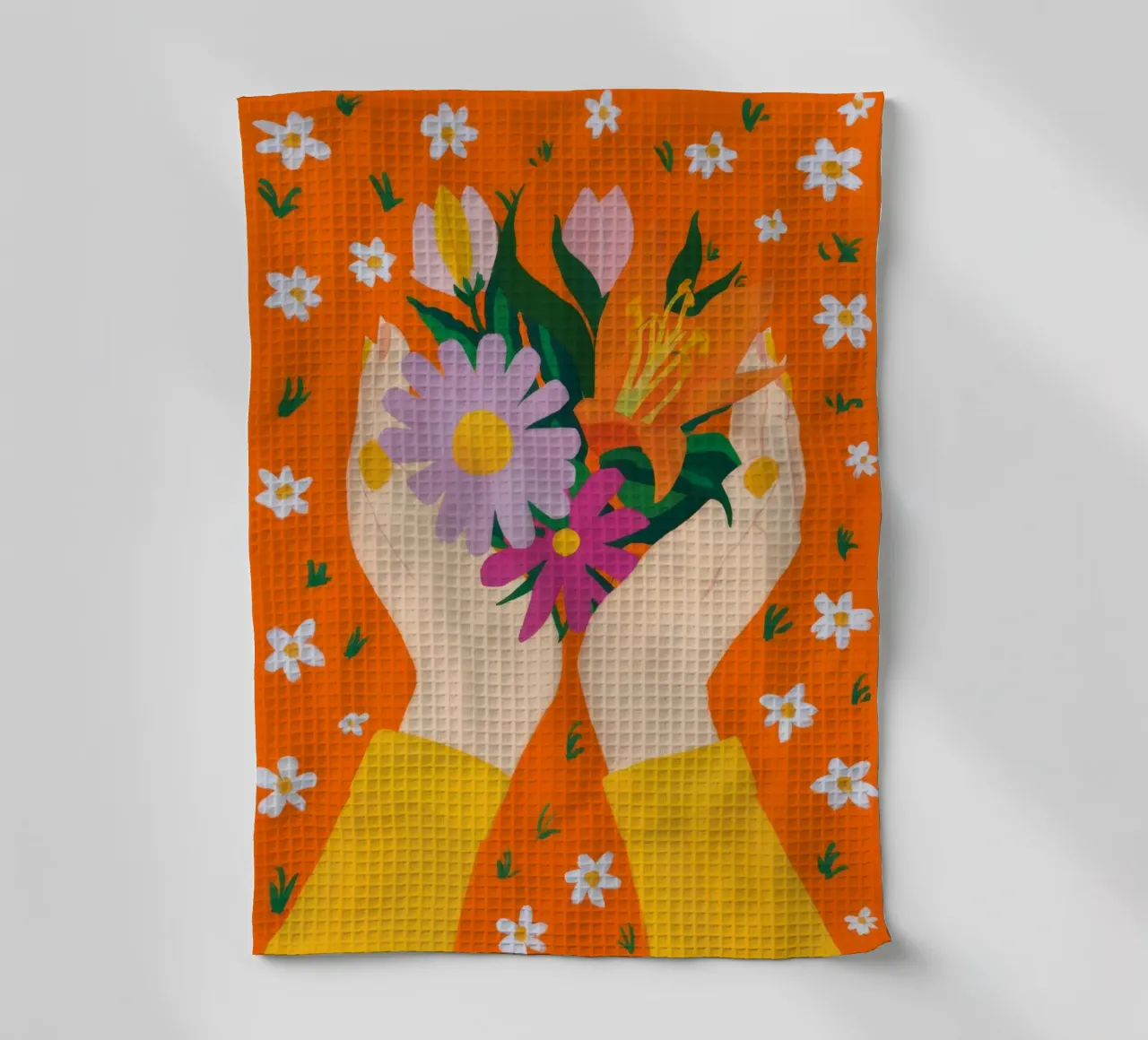 Mani dell'amore floreale canovaccio da cucina da Petal Canvas