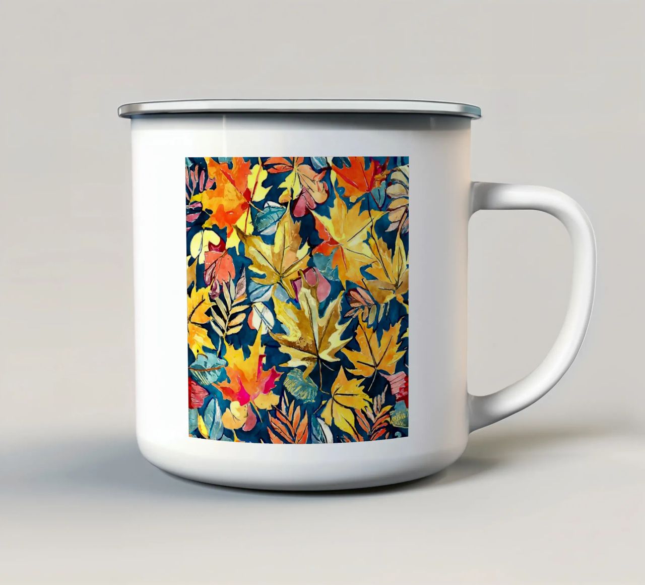 Vortice d'autunno tazza in smalto da Botanical Pattern House