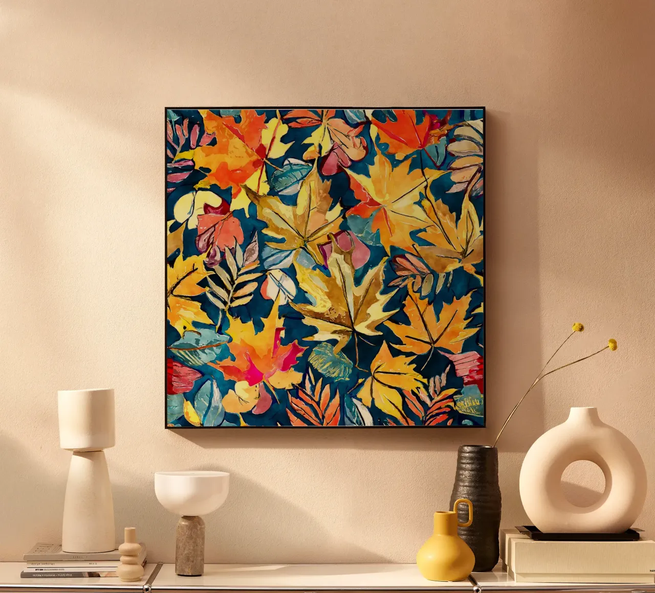 Vortice d'autunno alluminio dibond da Botanical Pattern House