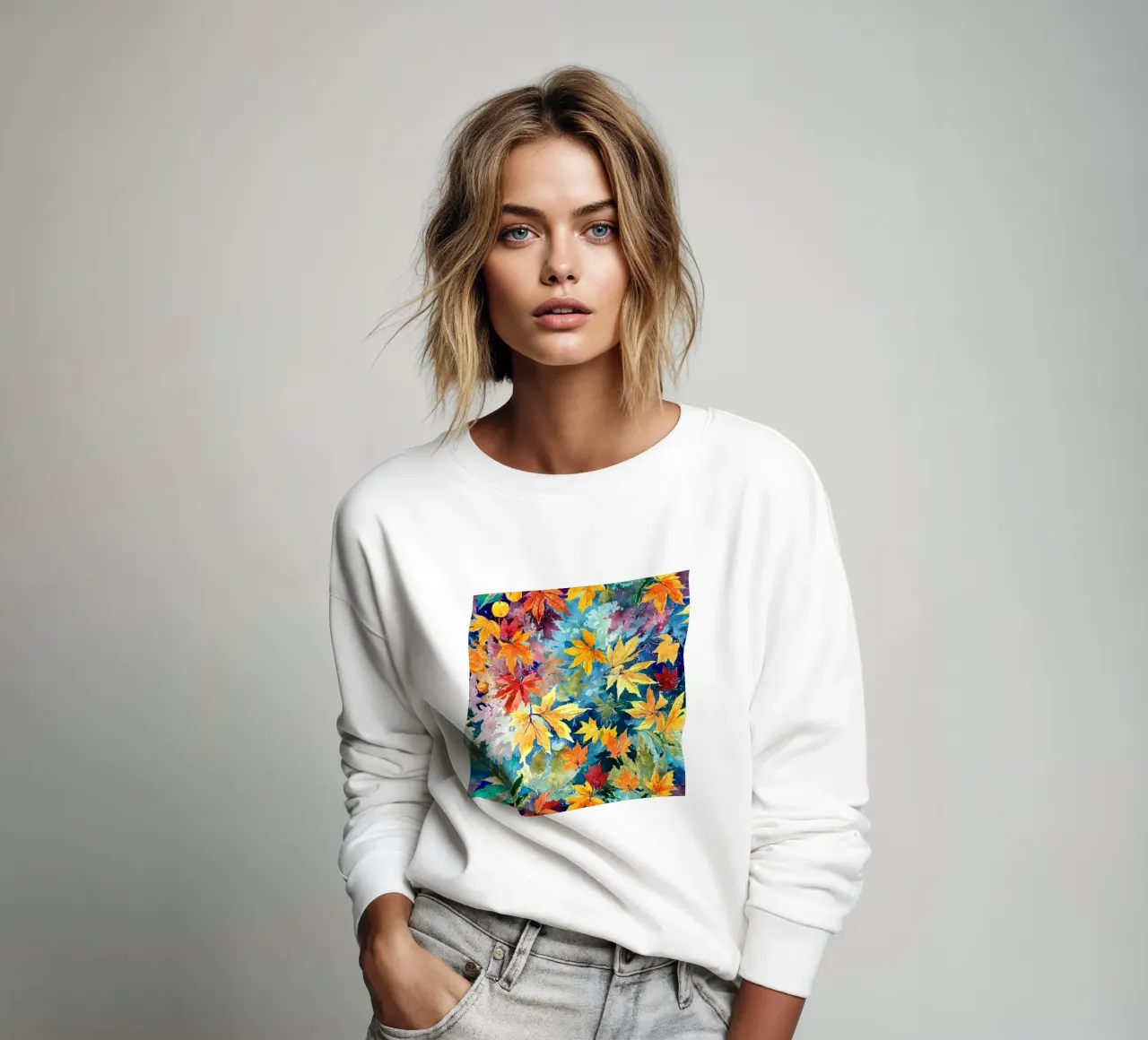 Autumn Whirl sweatshirt by Botanical Pattern House