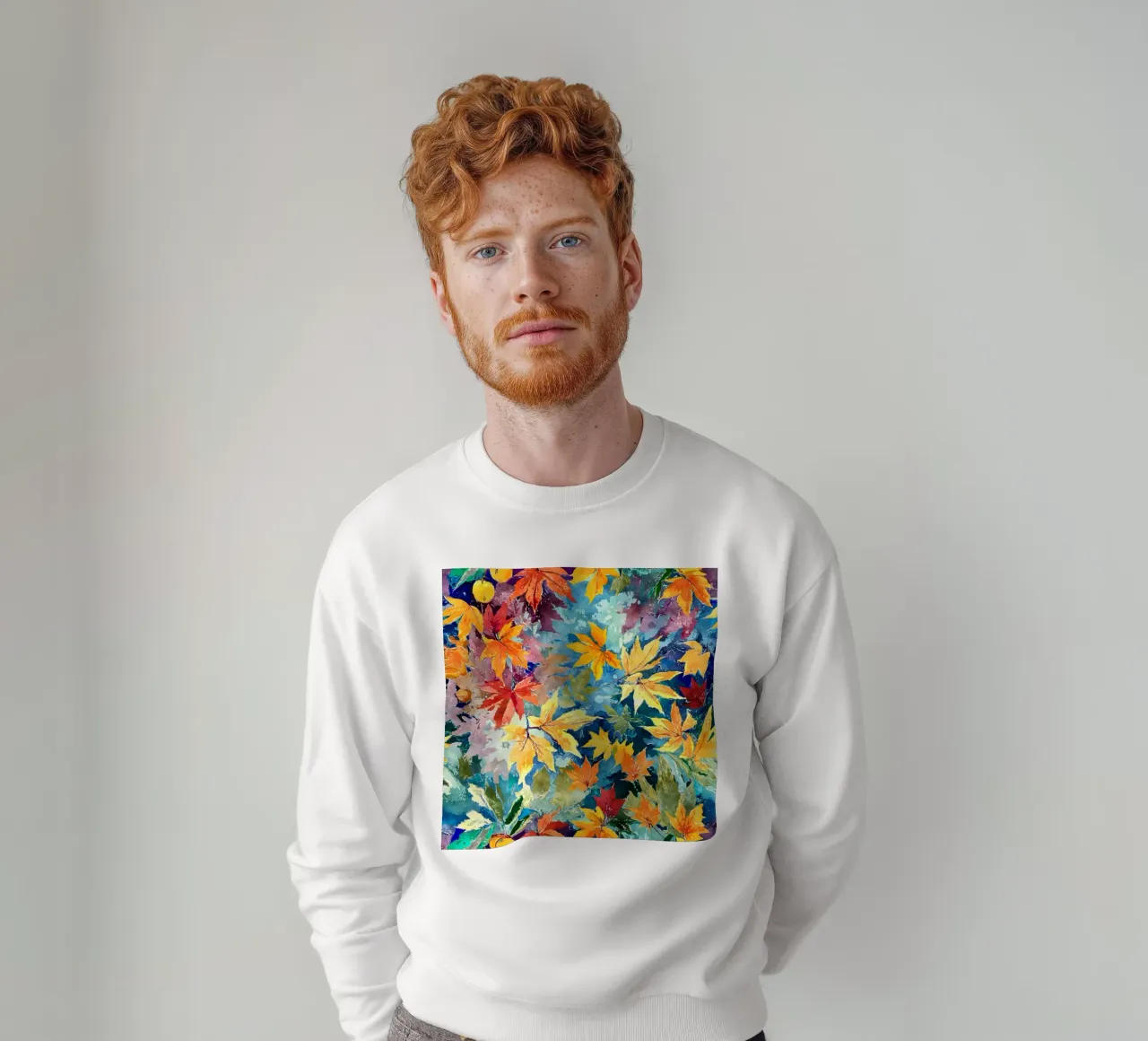 Autumn Whirl sweatshirt by Botanical Pattern House