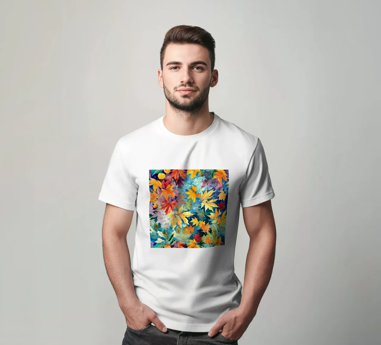 Vortice d'autunno t-shirt da Botanical Pattern House