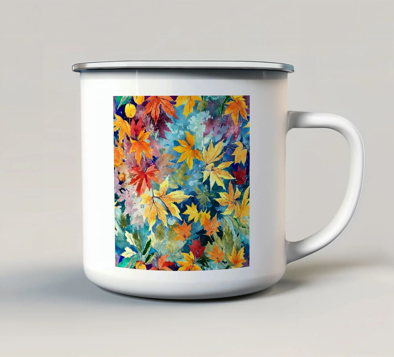 Vortice d'autunno tazza in smalto da Botanical Pattern House